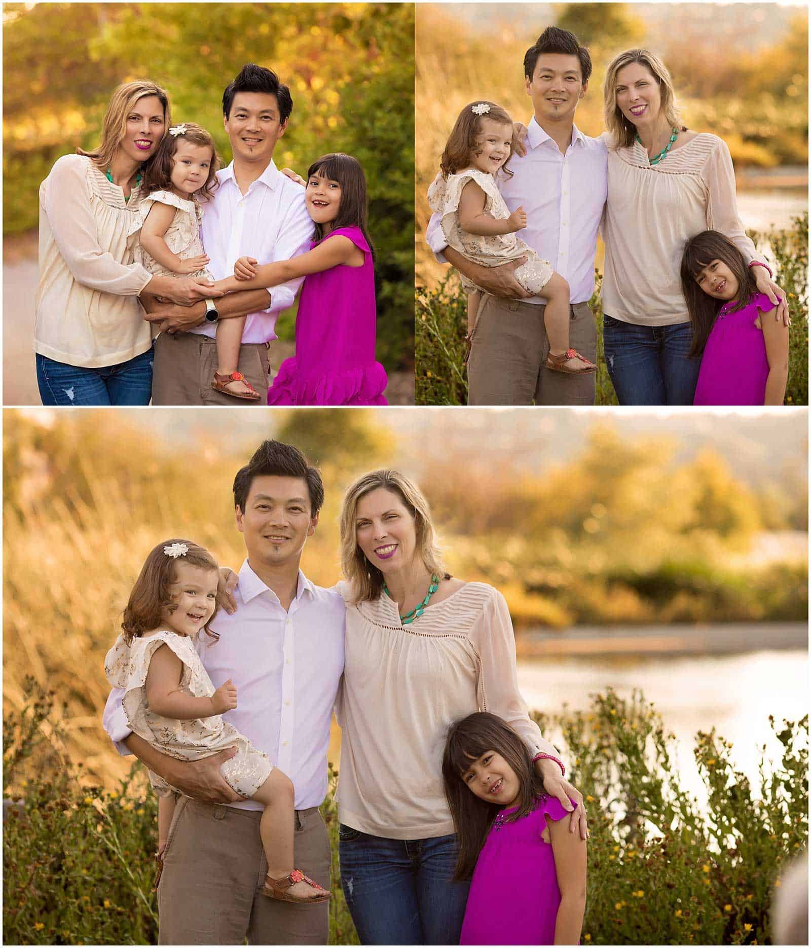 Family Photographs in Bay Meadows Park in Hillsdale at golden hour