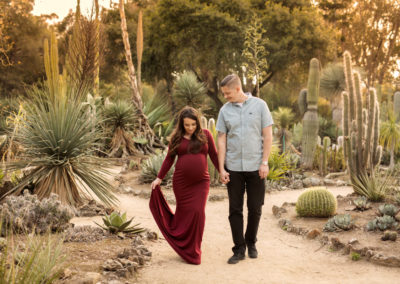 cactus garden maternity photoshoot outdoor pregnancy